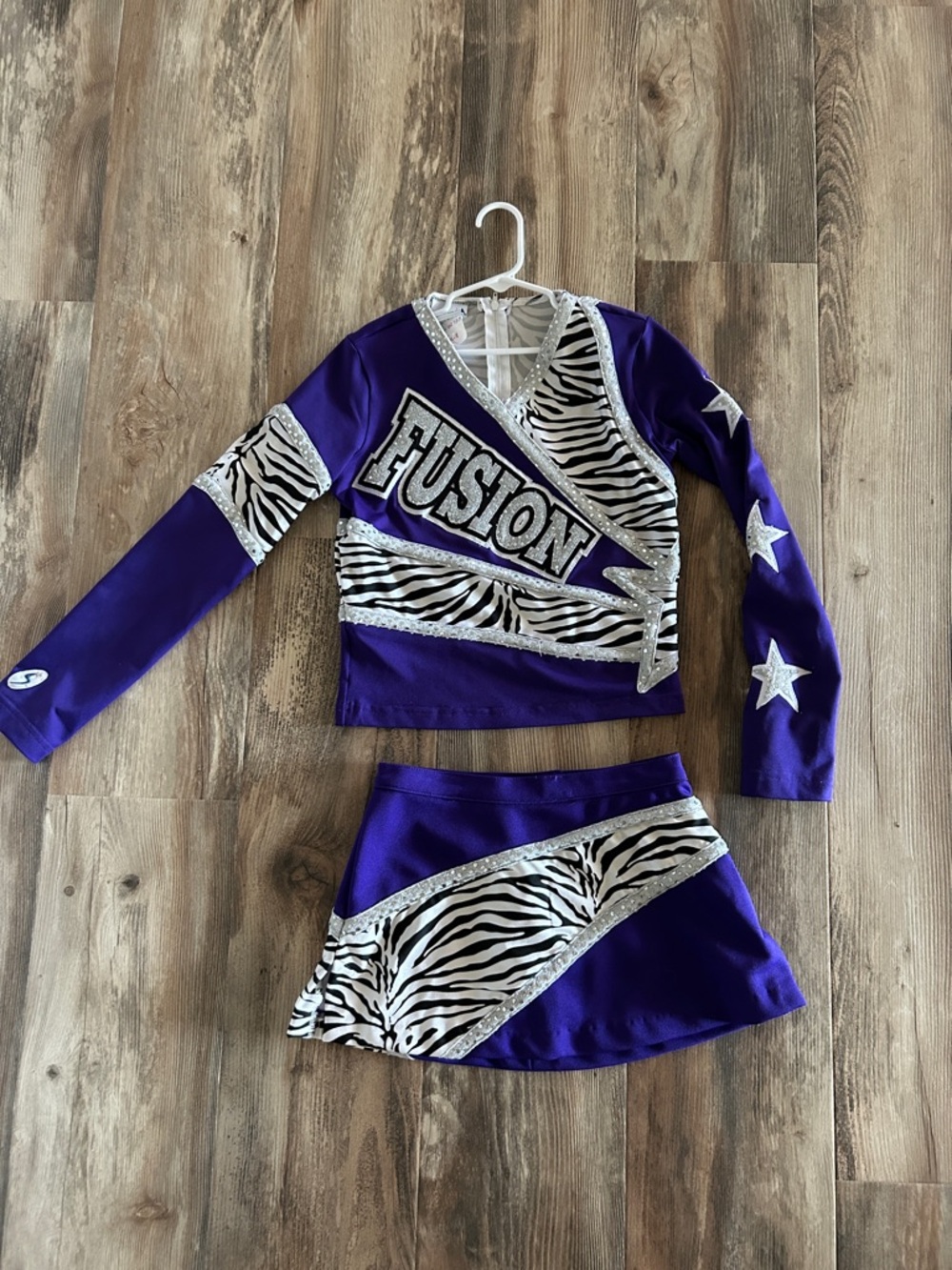 Fusion Purple Zebra-Accent Girls Dance Set